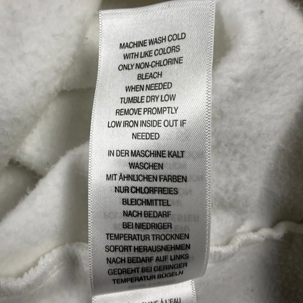 True Religion Mens White Graphic Sleeve Full Zip Hoodie Sweatshirt 2XL
